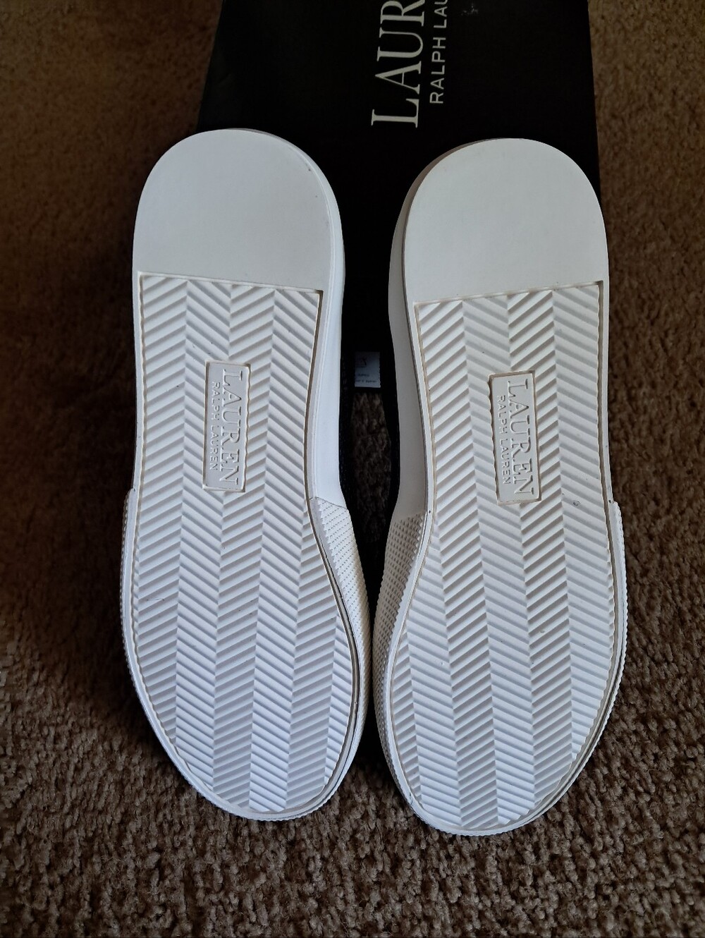 NIB Ralph Lauren Navy Slip-On Sneakers. - Picture 4 of 6